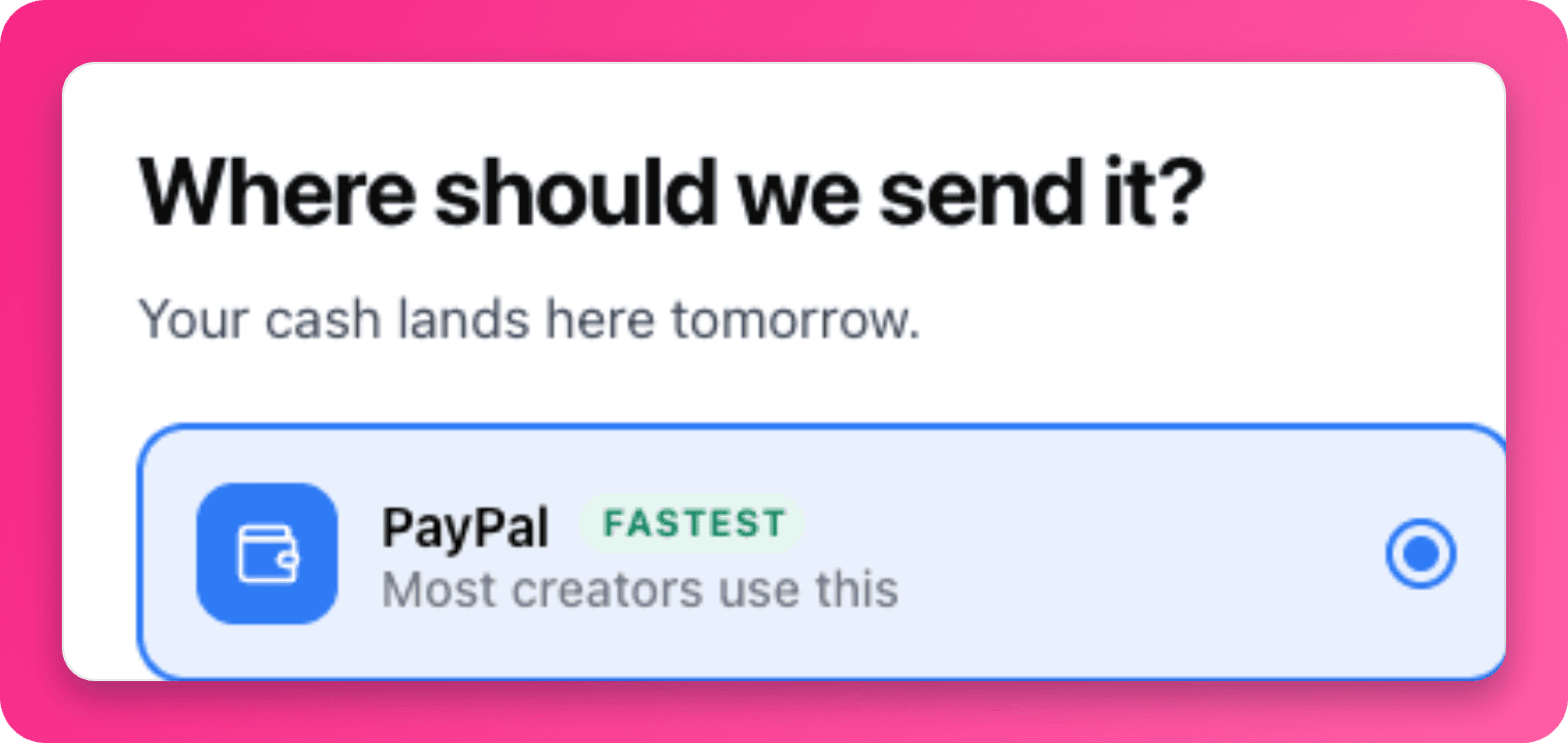 Get paid fast